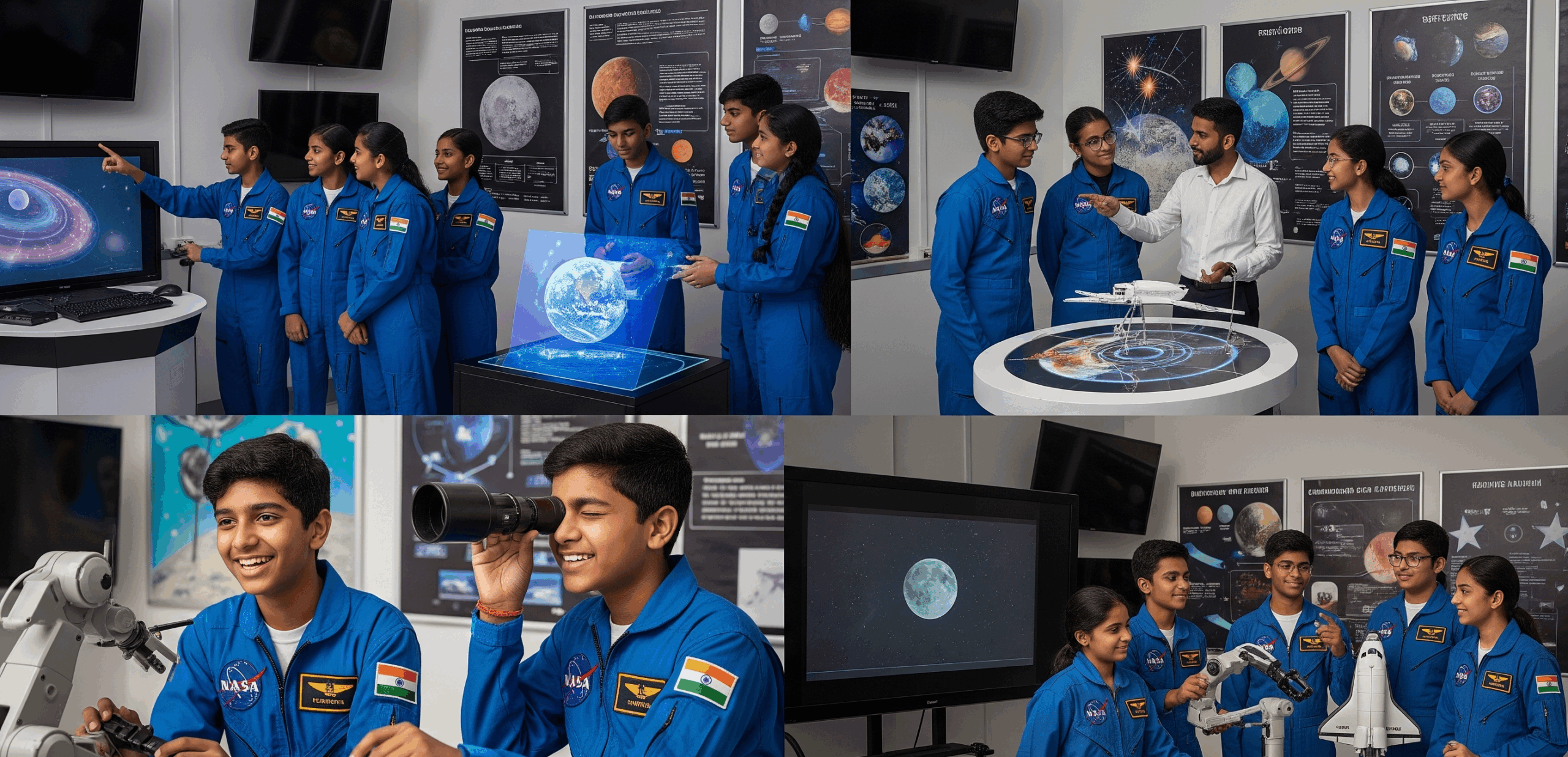 Indian students attending NASA space camps for educational learning