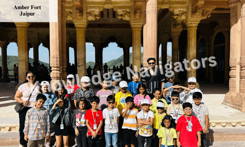 Students exploring Amber Fort during an educational tour highlighting history and architecture