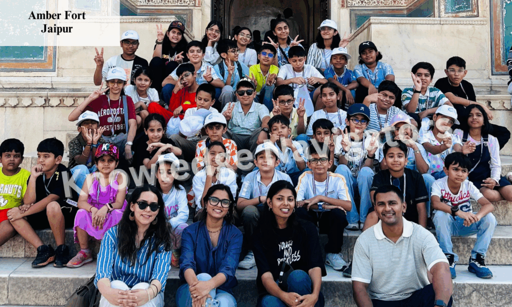 Students exploring Amber Fort during an educational tour highlighting history and architecture