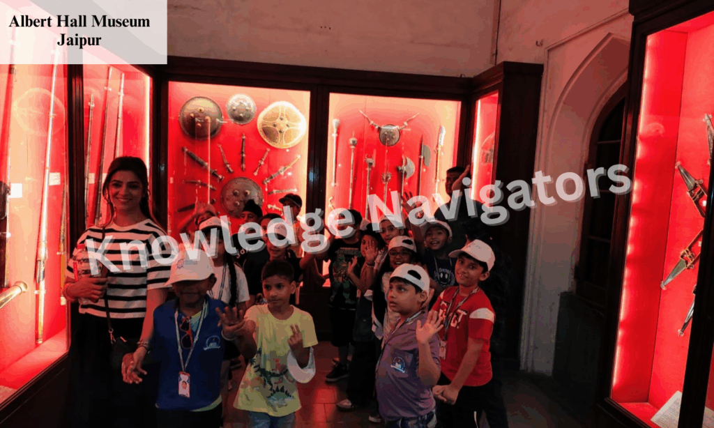 Students exploring Albert Hall Museum in Jaipur during an educational tour highlighting art, culture, and history