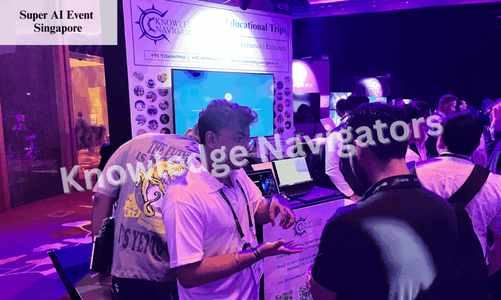 College students attending the Singapore Super AI Event to explore innovations in artificial intelligence and technology